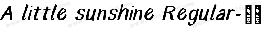 A little sunshine Regular字体转换